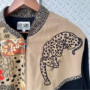 Vintage City Girl bomber jacket